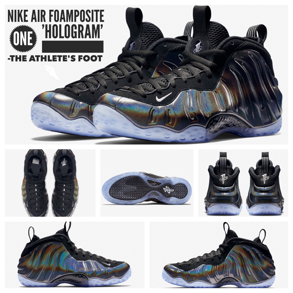 foamposite hologram on feet