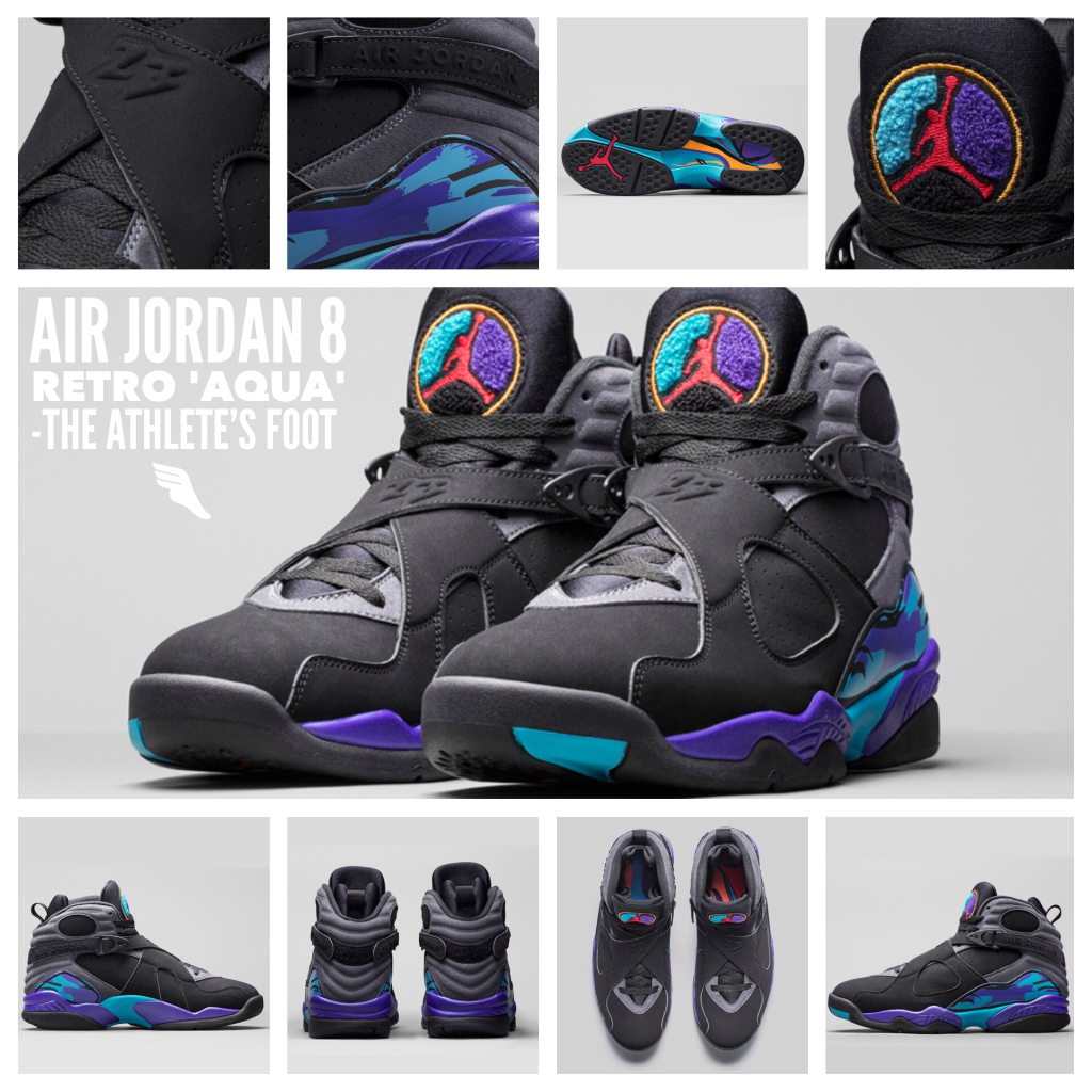 Air Jordan 8 Retro Aqua The Athletes Foot North Carolina 4044