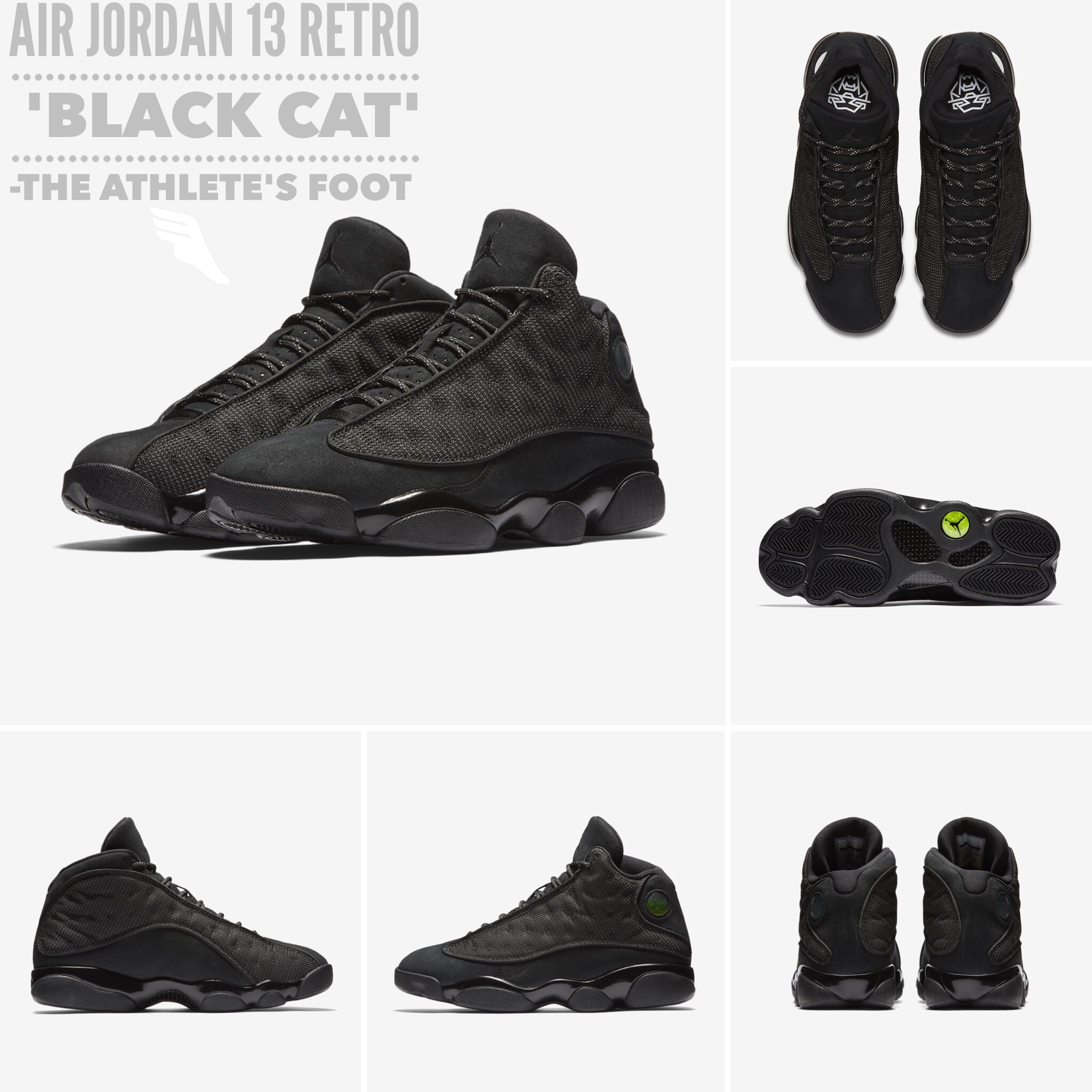 black cat 13s on feet