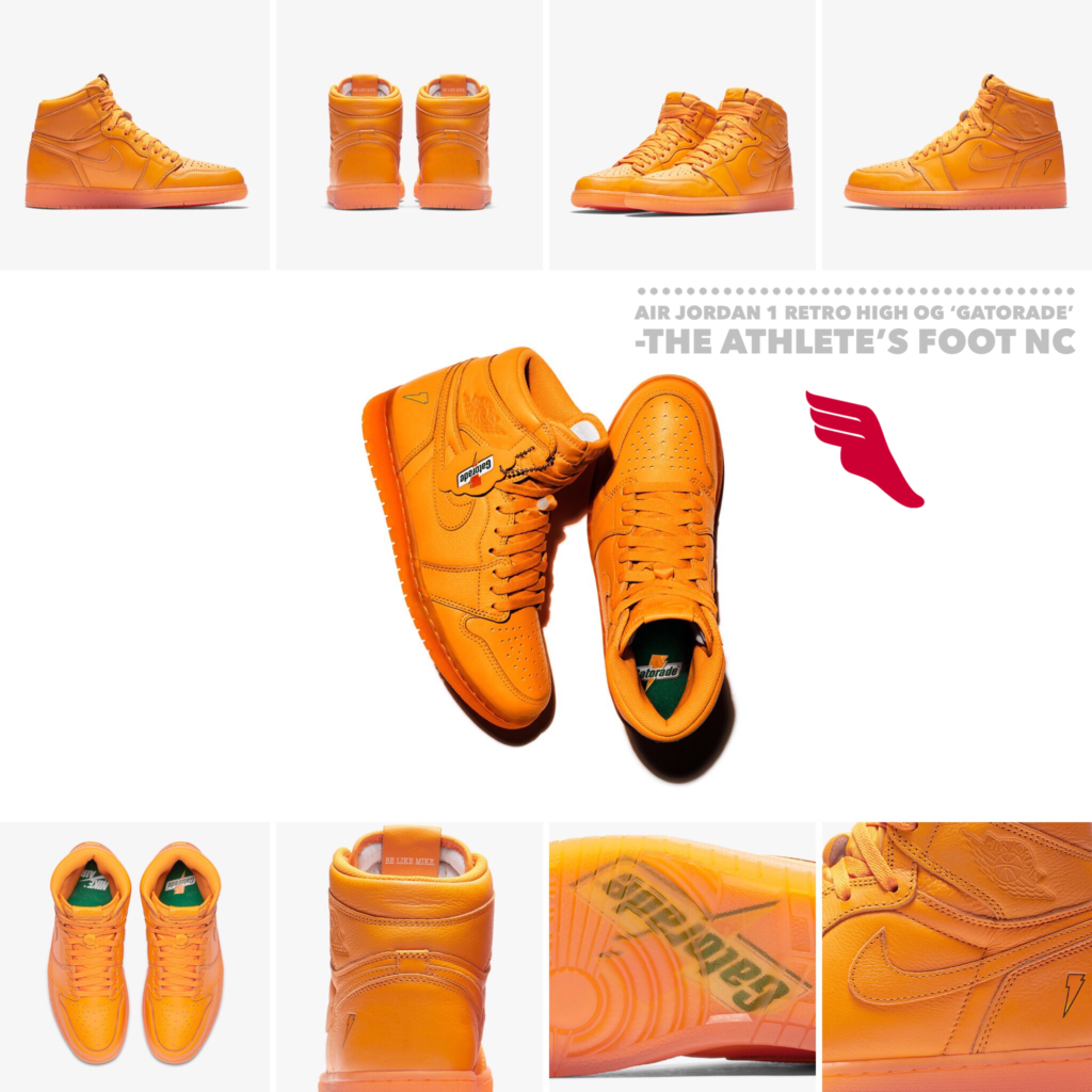 jordan 1 gatorade orange on feet