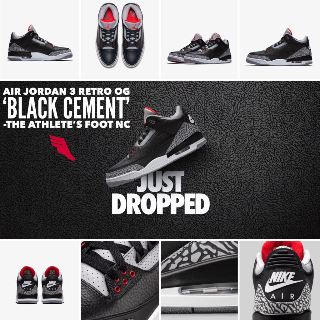 Air Jordan 3 Retro OG Black Cement l 