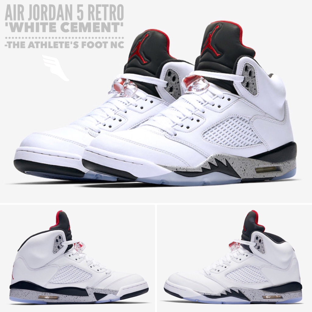 Air Jordan 5 Retro 'White Cement' - The Athlete's Foot North Carolina